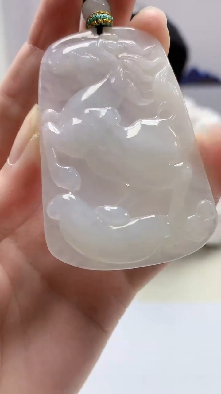 【闪购商品】定制翡翠未镶嵌5028zm-毛货挂件马牌219