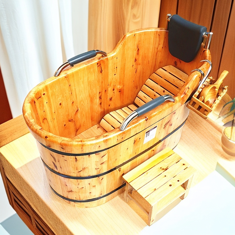 柏木成人家用泡澡桶洗澡木桶实木浴桶加厚美容院药浴沐浴泡澡浴盆