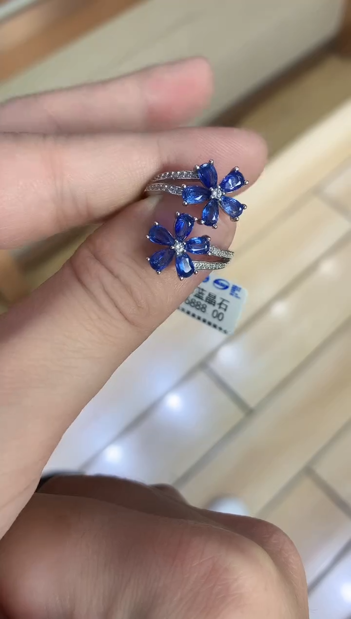 【闪购商品】蓝晶石戒指银S925镶嵌.........