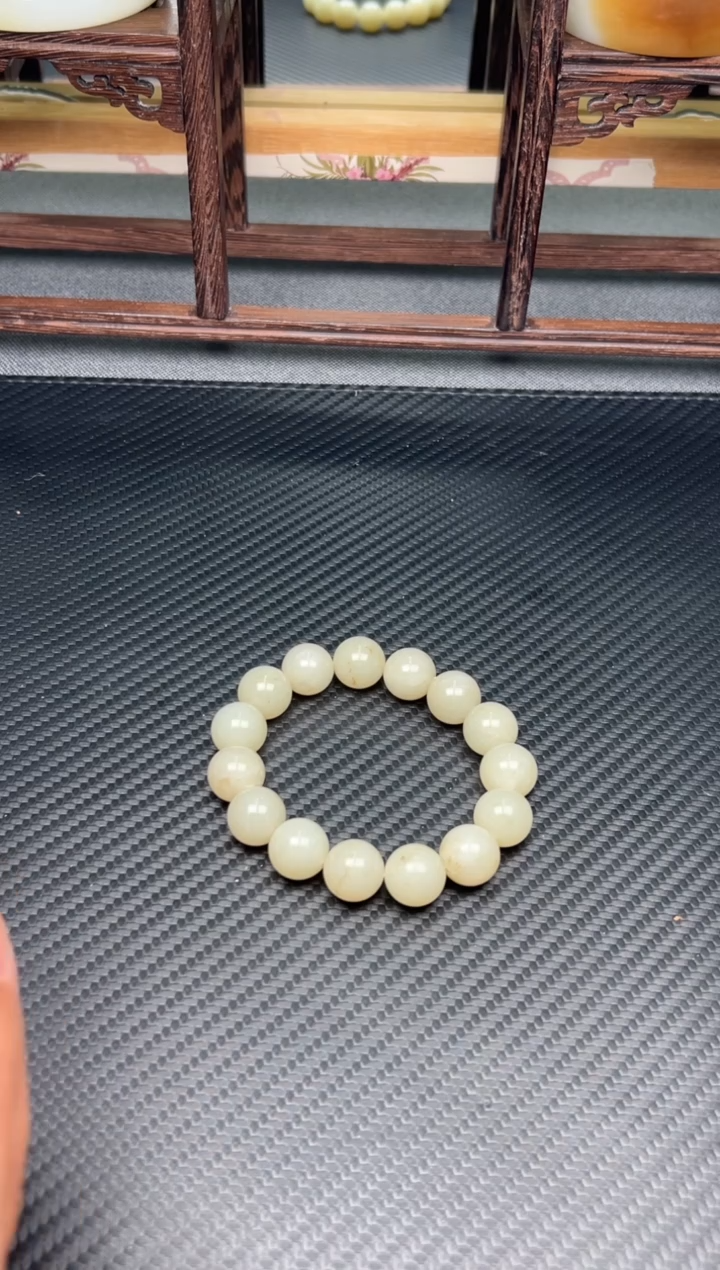 未镶嵌手串和田玉若羌微色差卡14多样性发货拍一发一J