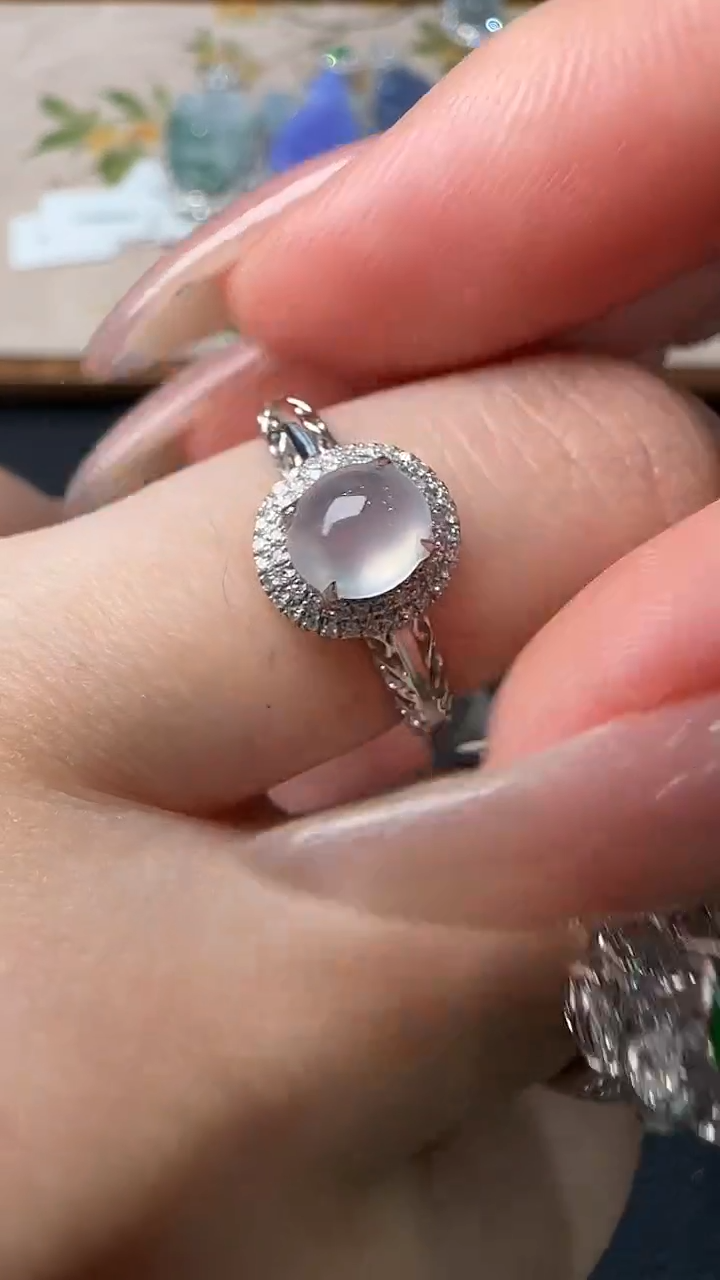 【闪购商品】翡翠戒指18K金镶嵌戒指18