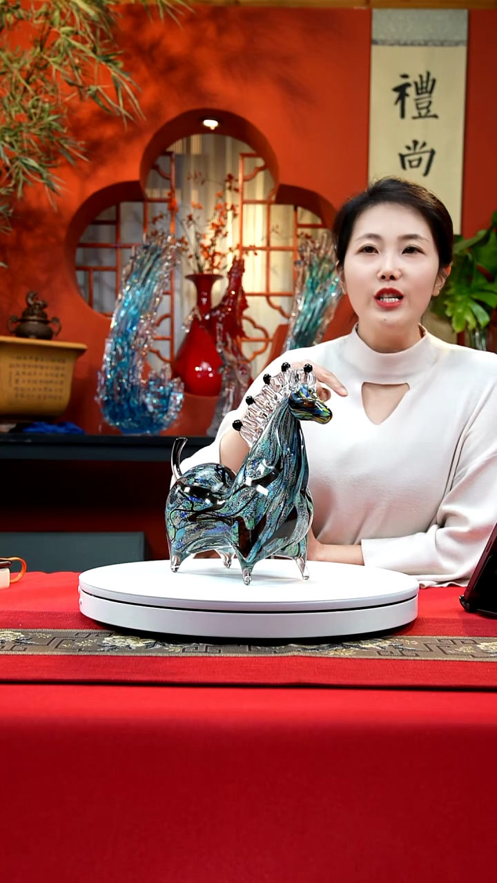 手工艺品琉璃马摆件