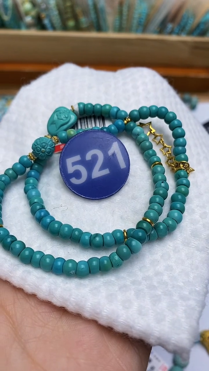 【闪购商品】绿松石手串18K金镶嵌521