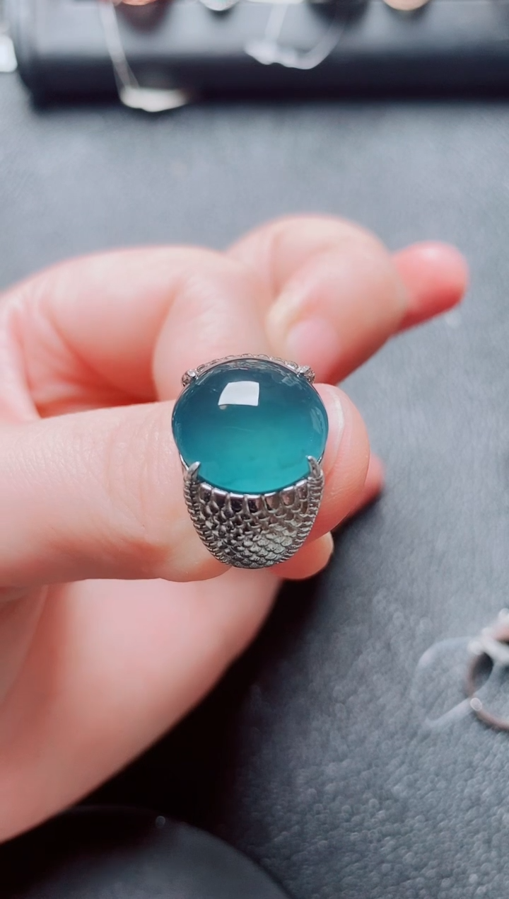 银S925镶嵌戒指翡翠1111