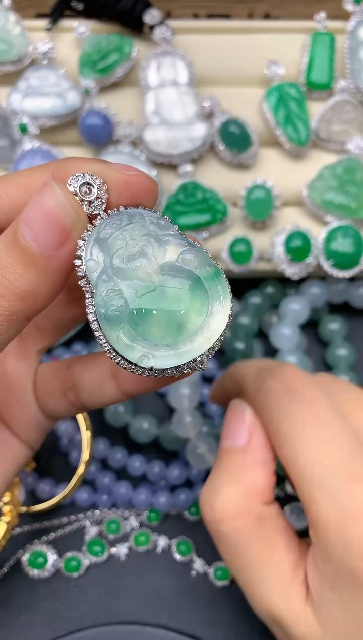 【闪购商品】翡翠颈饰18K金镶嵌308-中国好珍宝