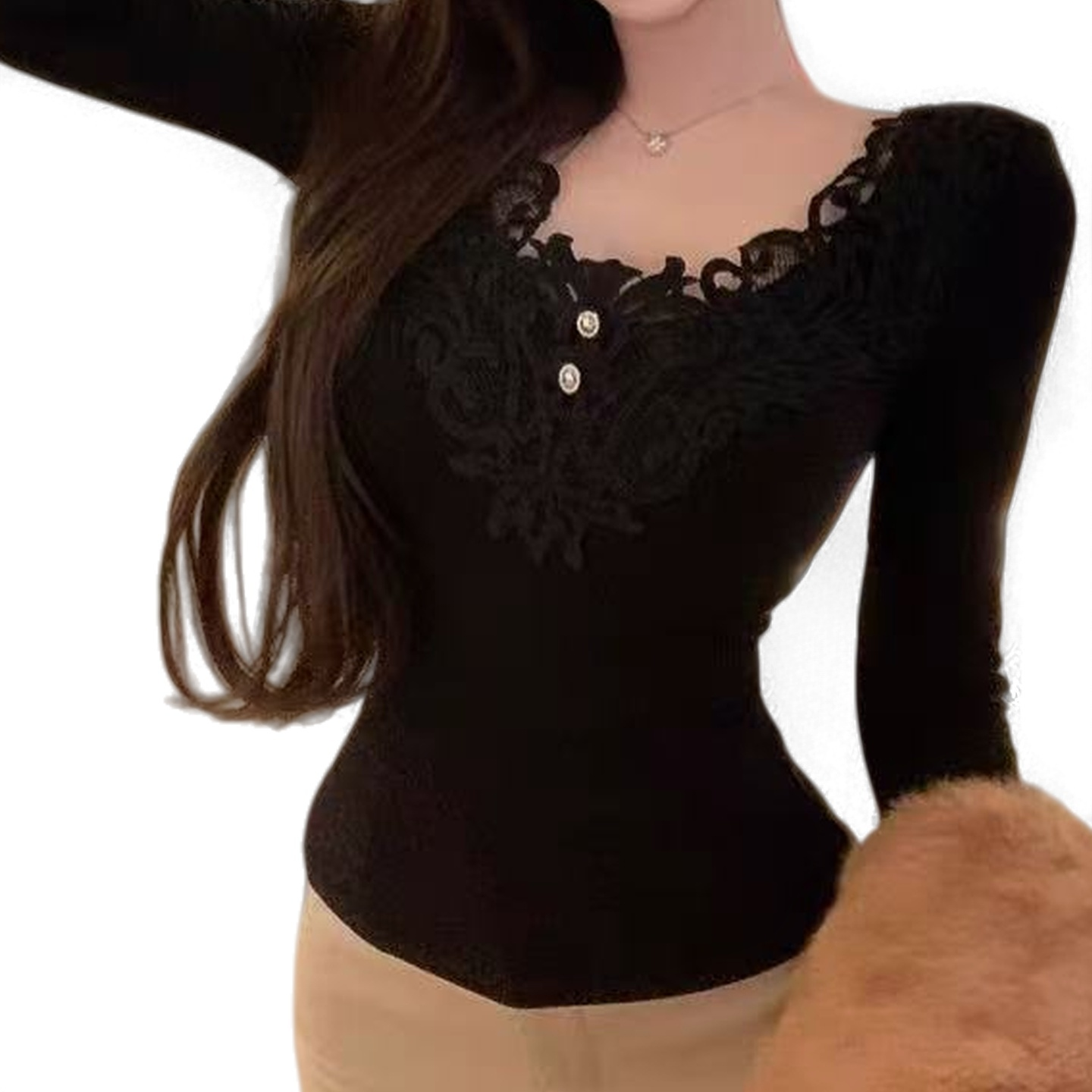 老郭家的纯欲吊带打底衫上衣冬款