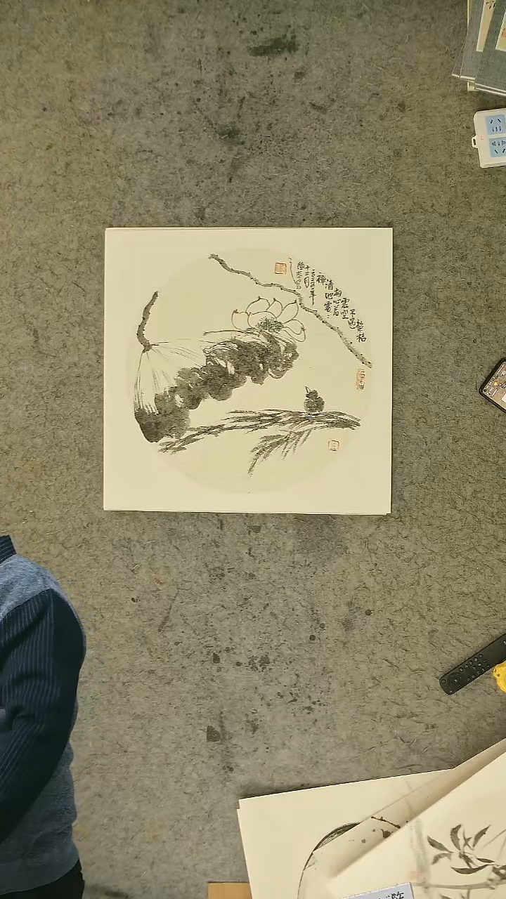 国画温德志老师 国画 禅意小品 50*50cm 卡纸