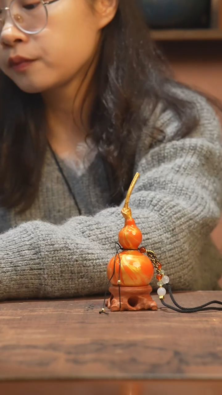 【闪购商品】716号-大漆飘漆小葫芦脖挂