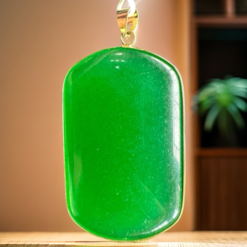 A91 绿色大无事牌吊坠