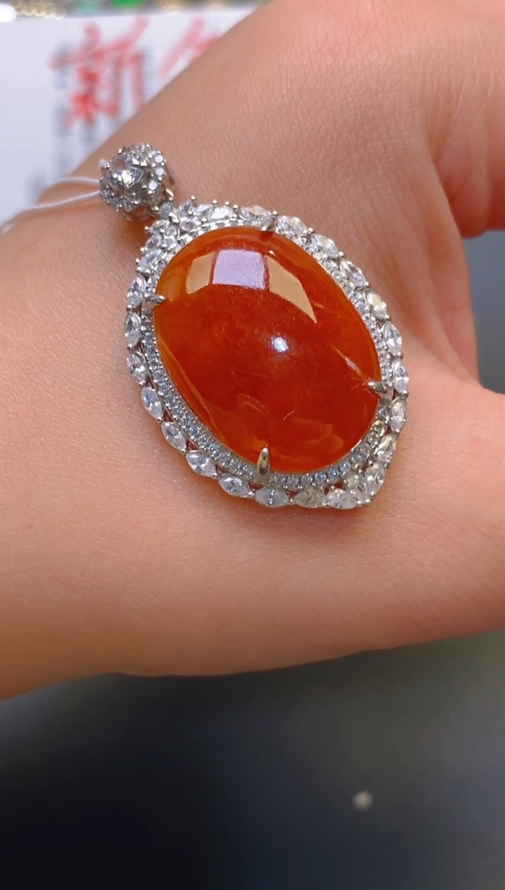 【闪购商品】翡翠耳饰银S925镶嵌天然A货翡翠1