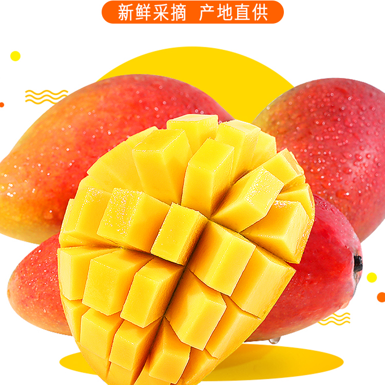 海南三亚贵妃芒香甜多汁核小新鲜现摘热带水果
