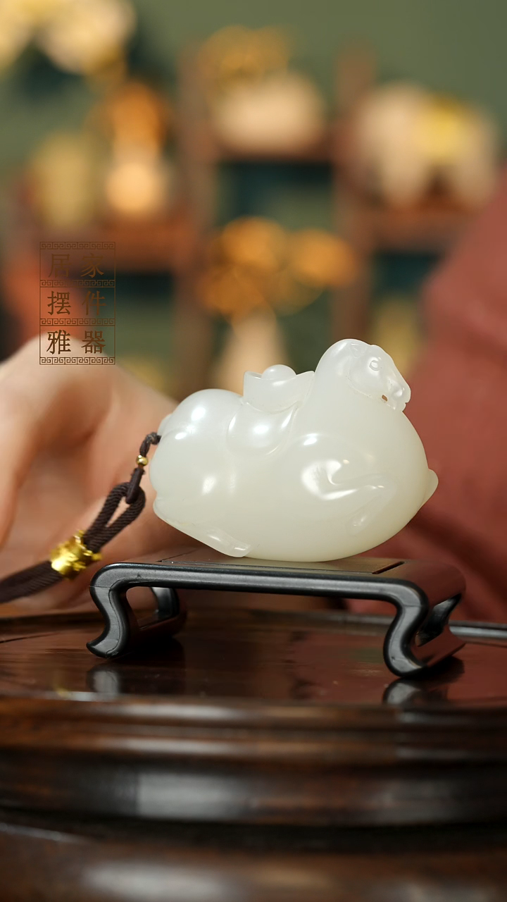 玉《马上有钱》摆件
