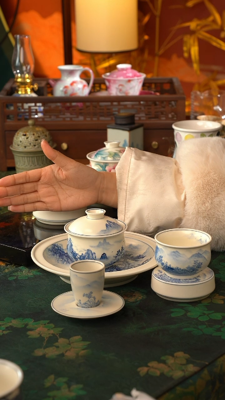 【闪购商品】初六好物分享@@青花山水五件套