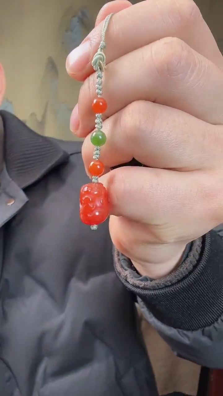 未镶嵌手机挂玛瑙/玉髓.