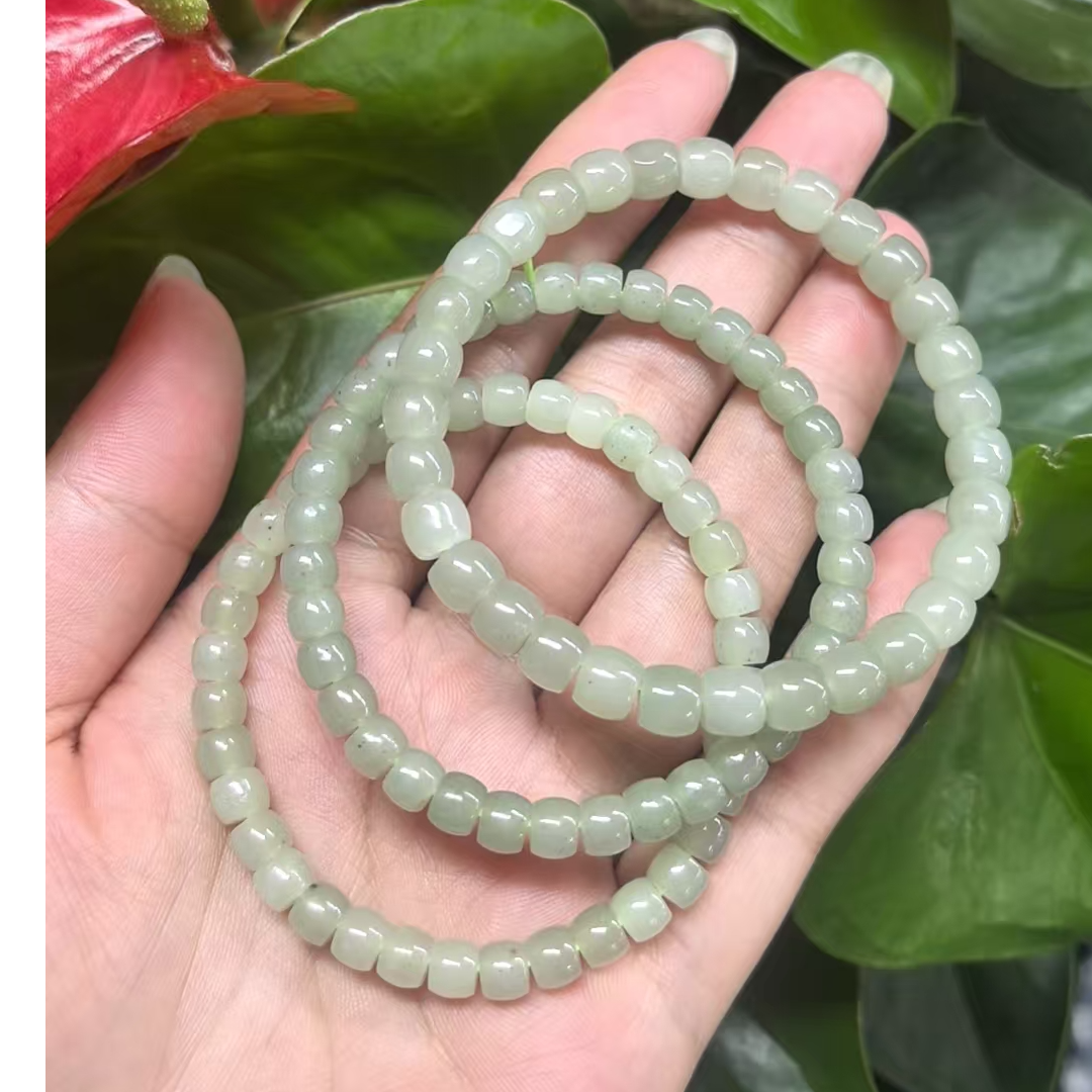 D244 天然和田玉卡7左右直切手串 拍一发一多样性发其一