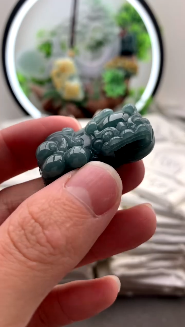 【闪购商品】翡翠颈饰未镶嵌貔貅吊坠【品质一般能接受再拍】