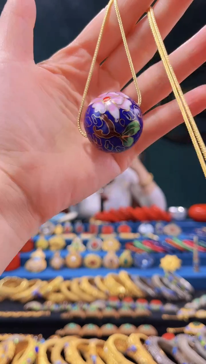 【闪购商品】非遗技艺 景泰蓝卡3.0大珠  宝蓝