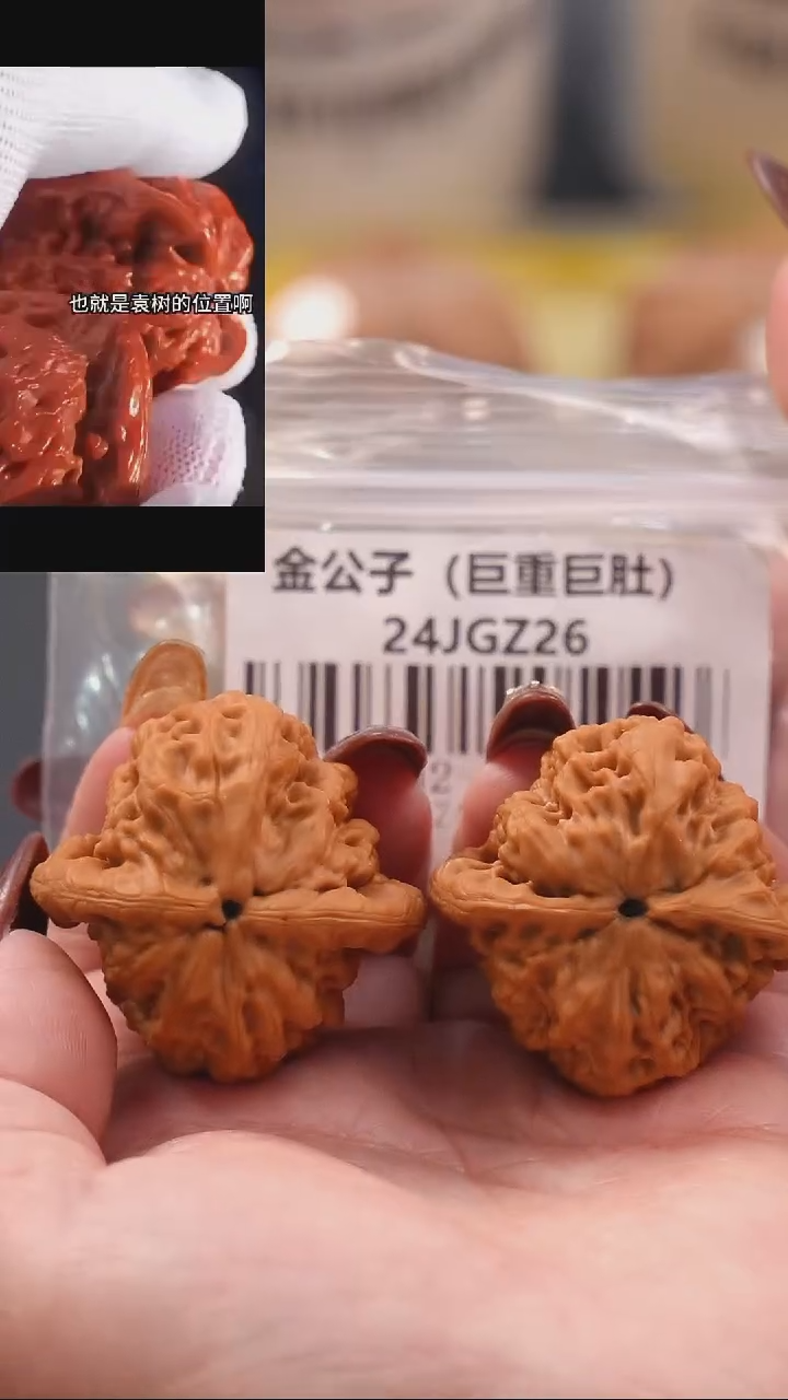 【闪购商品】文玩核桃把件42尺金公子