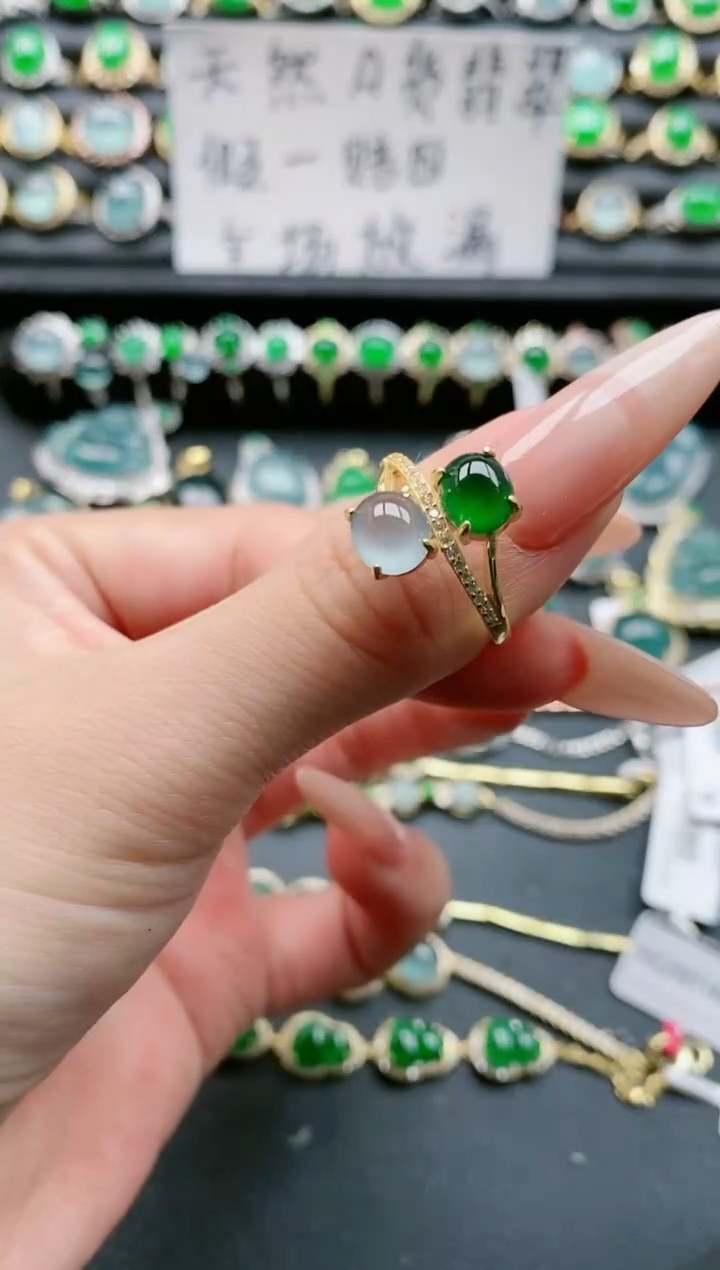 【闪购商品】翡翠戒指银S925镶嵌1111