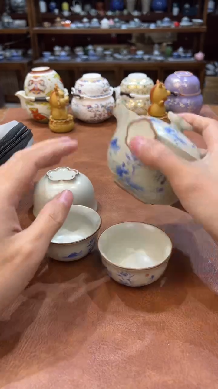 真的很便宜会开片的旅行茶具
