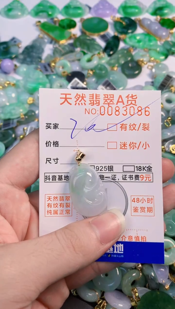 翡翠未镶嵌颈饰         1