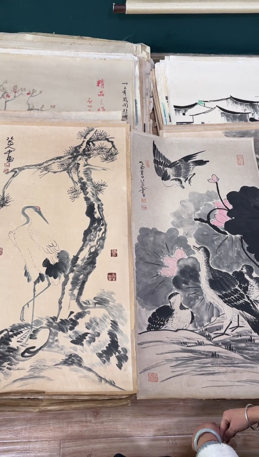 横款中式古典书画作品  