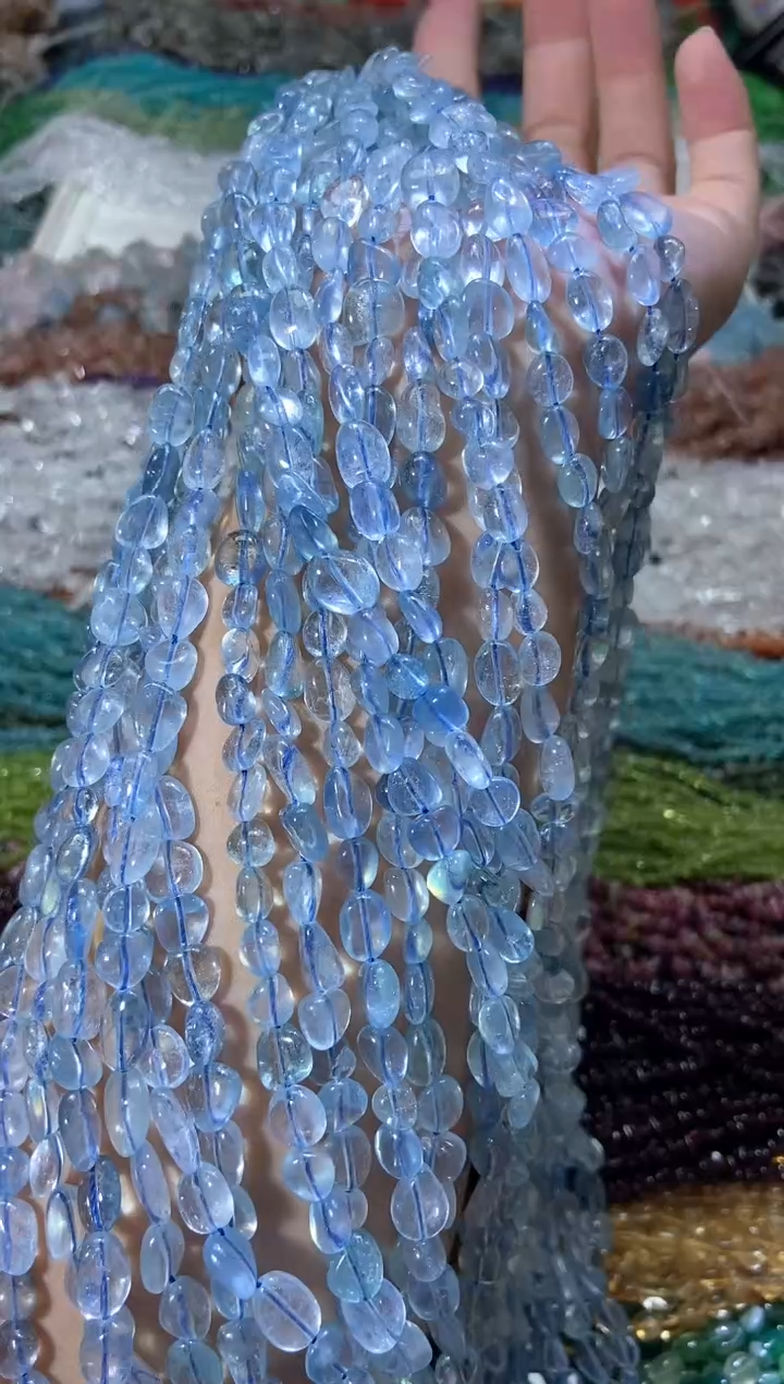 水晶珠宝半成品未镶嵌随形海蓝宝