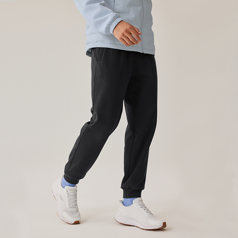 Skechers斯凯奇简约束脚针织长裤男2025年新款蓄热保暖舒适运动裤
