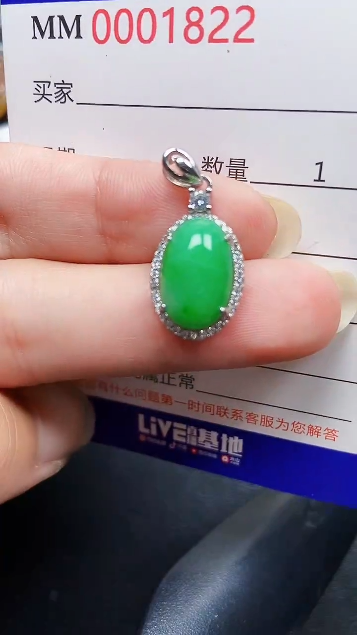 颈饰银S925镶嵌翡翠1822