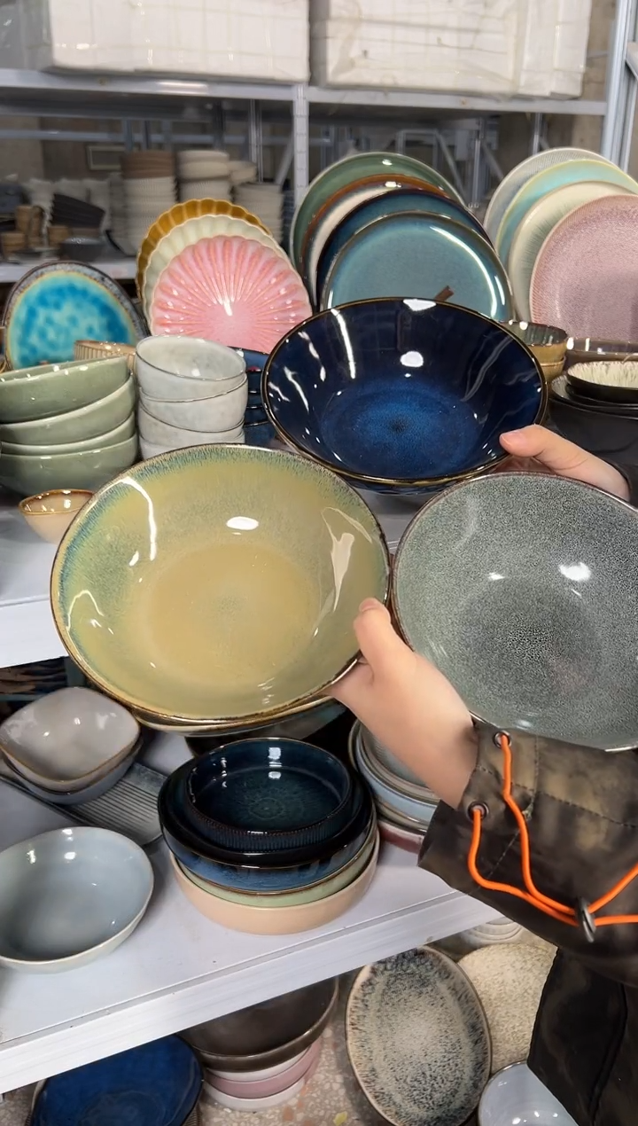 陶瓷外贸尾货瑕疵满20包邮X3菜碗