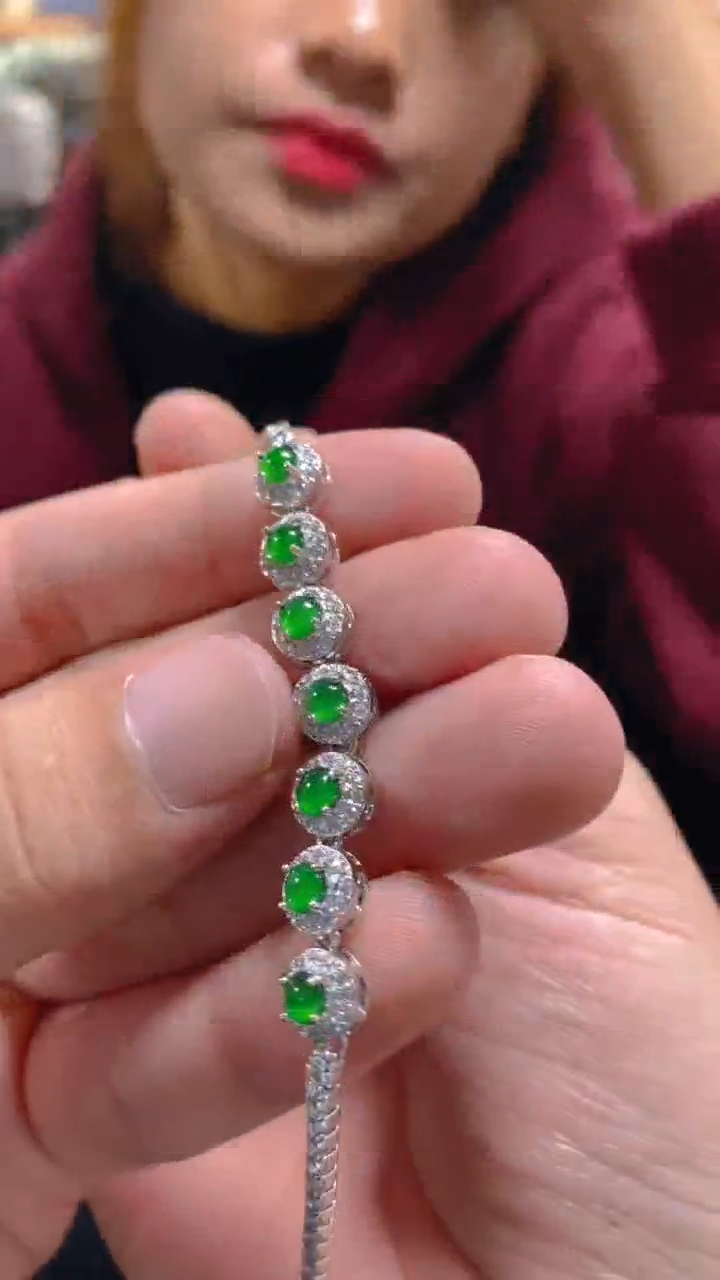 【闪购商品】翡翠手链未镶嵌0867207381多样性发一