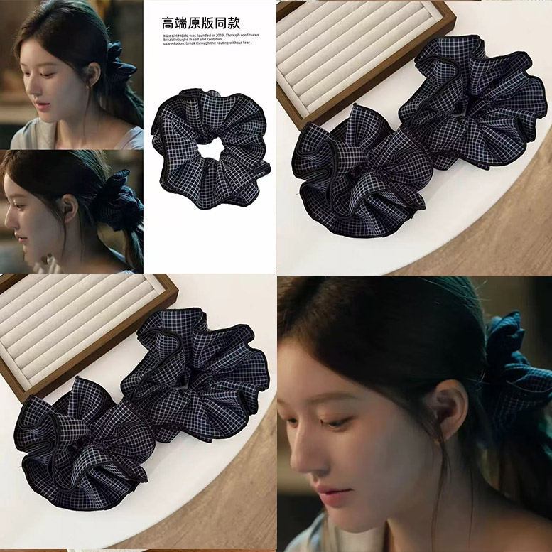 【031款】明星同款2025百搭新款气质大肠发圈小蛮腰蕾丝头花头绳