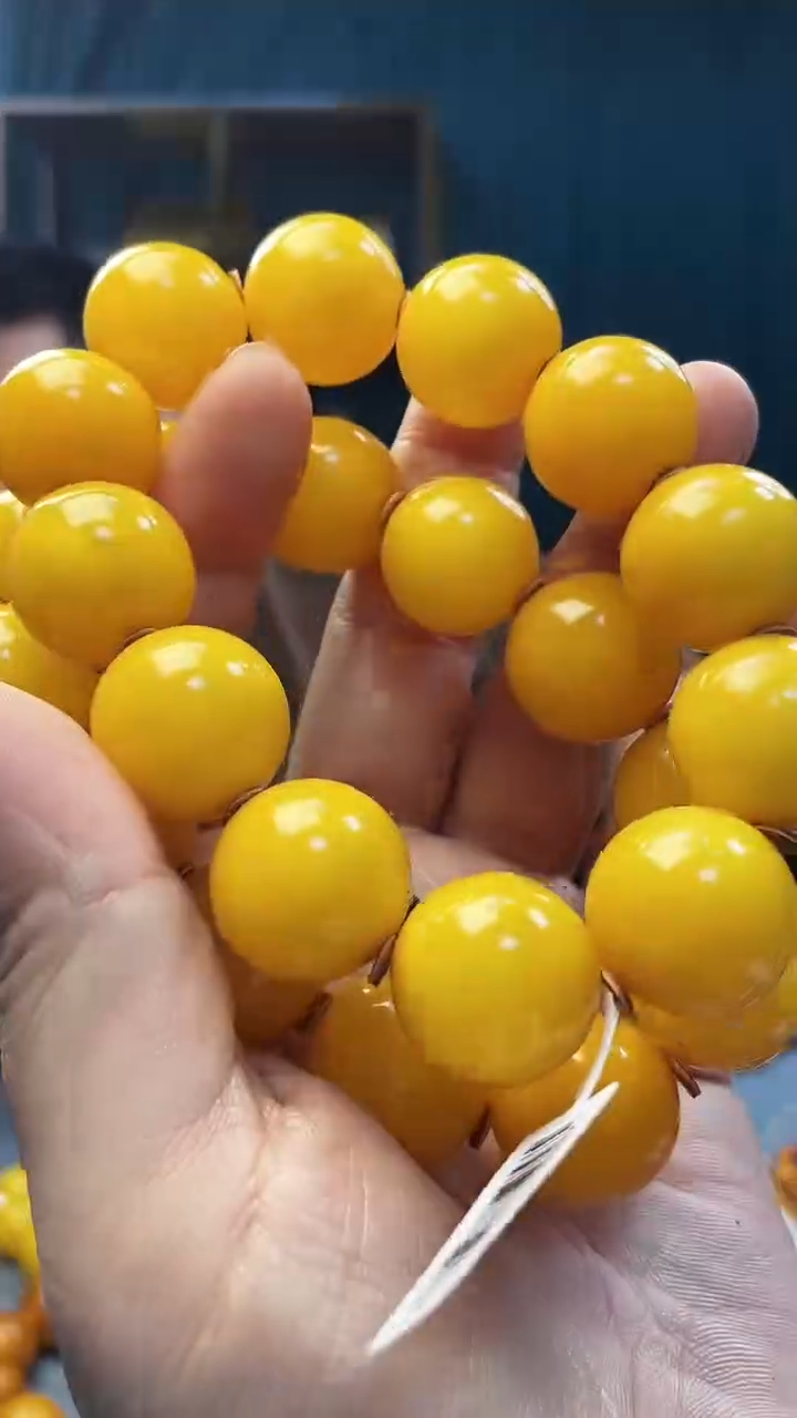 手串琥珀未镶嵌蜜蜡圆珠手串（多样性发其一）