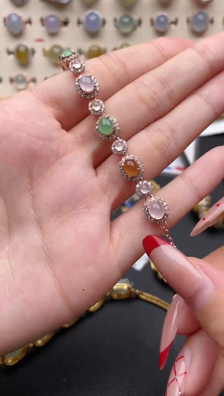 【闪购商品】翡翠戒指银S925镶嵌一物一证一礼盒