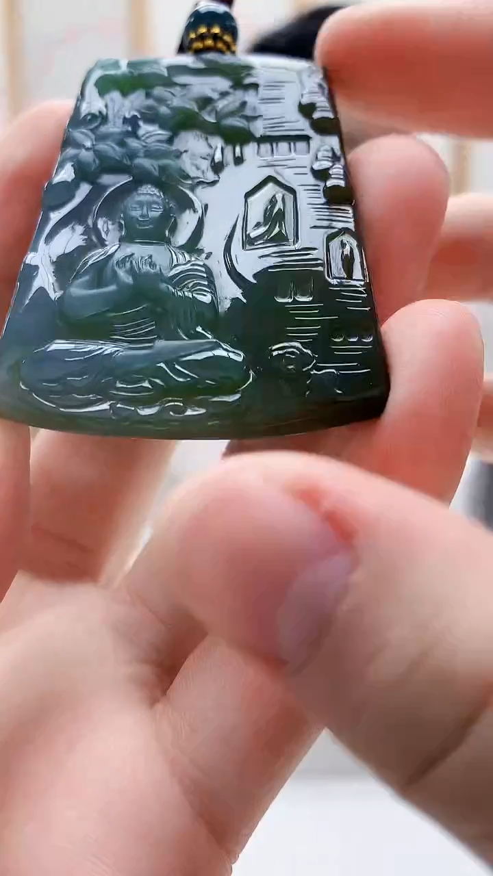 未镶嵌定制翡翠雨***…5028bb-毛货挂件73