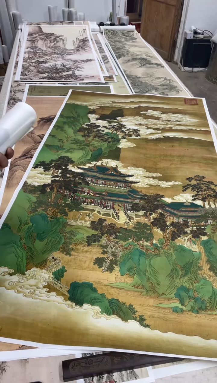 赵伯驹 仙山楼阁 微喷复刻