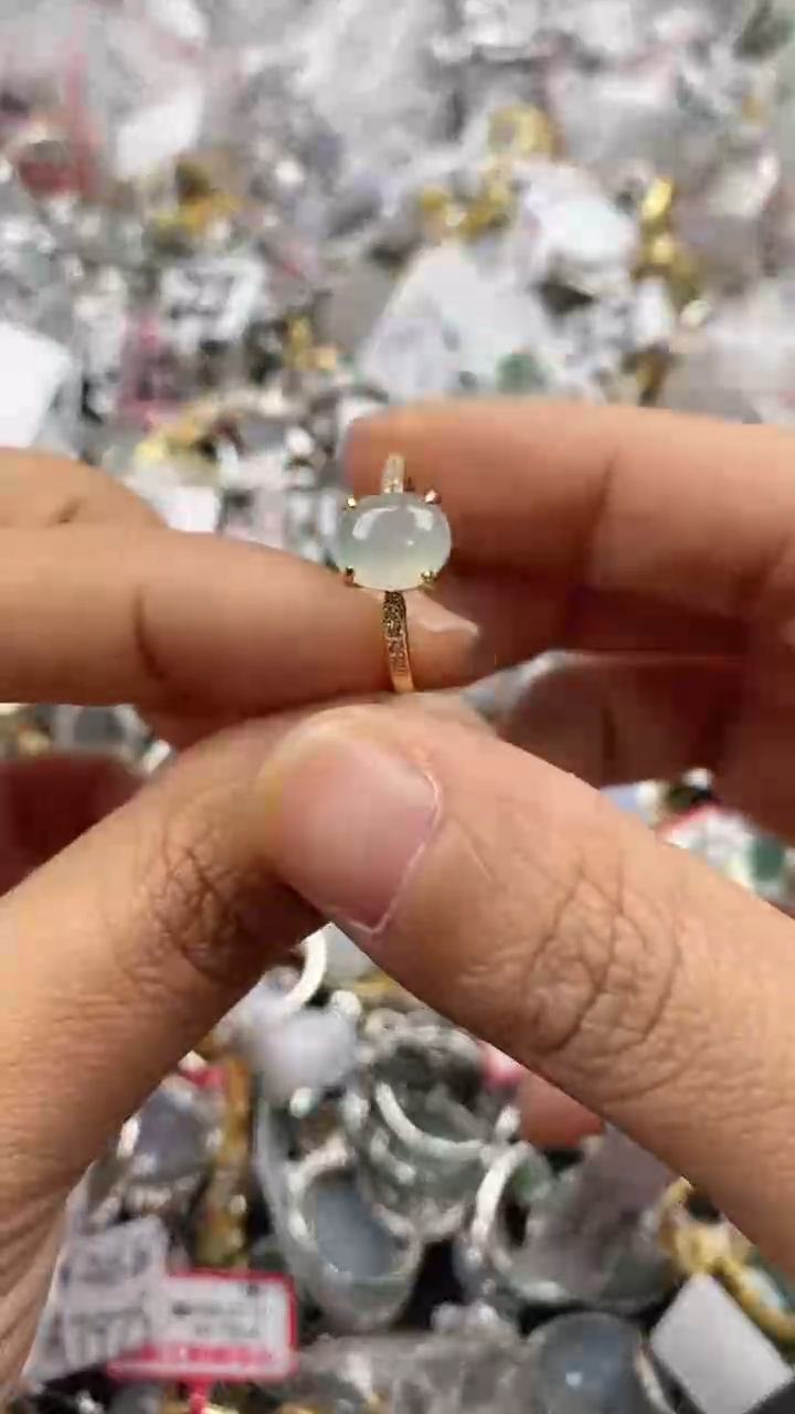 银S925镶嵌戒指翡翠333              6