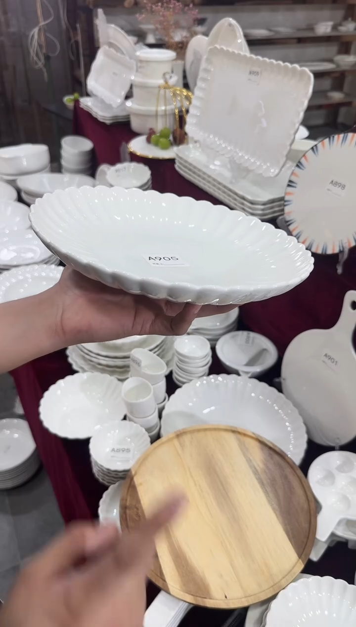 摆件10英寸菊花汤盘