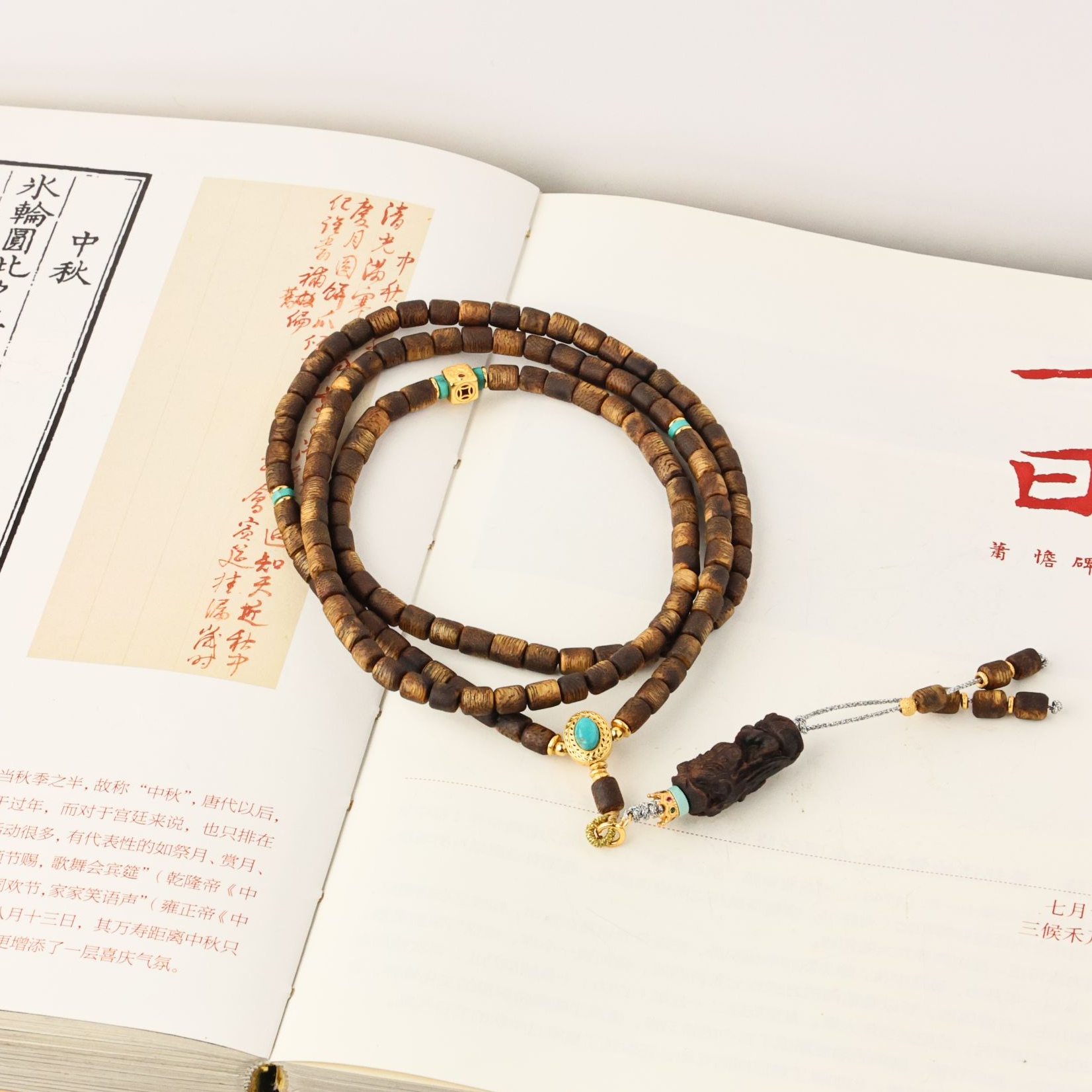 沉香【沉水扎基】桶珠长串 三 XK20131