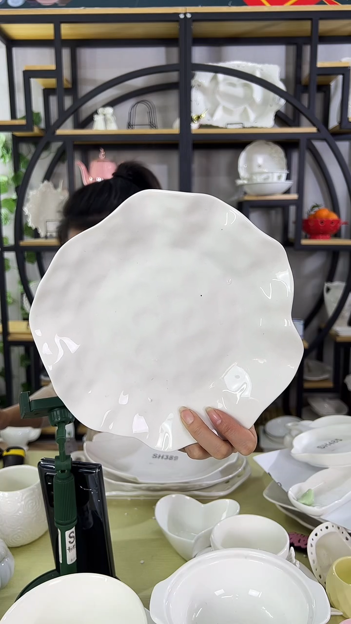 【闪购商品】陶瓷波浪边拍一发二