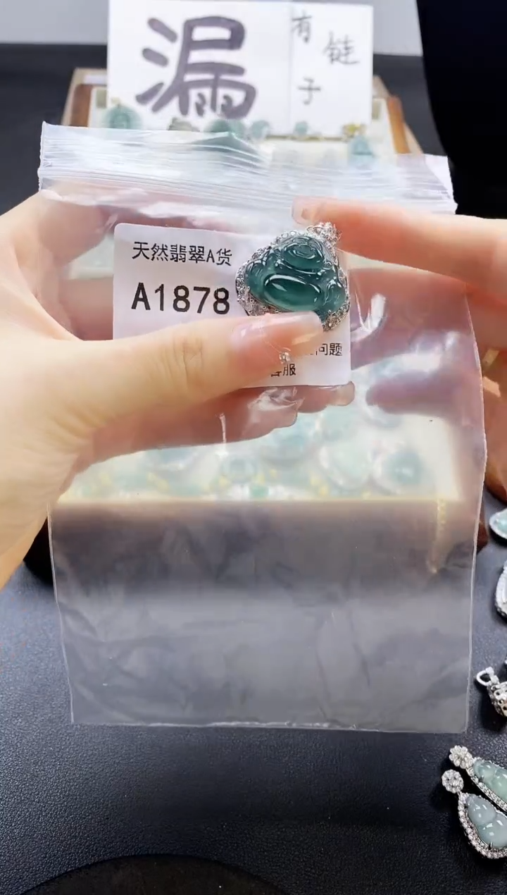 翡翠未镶嵌吊坠(赠链)天然翡翠A货