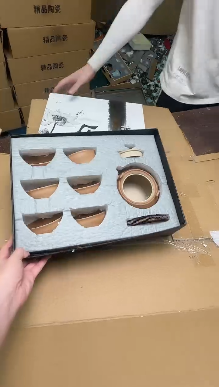 瓷片小强茶具套装