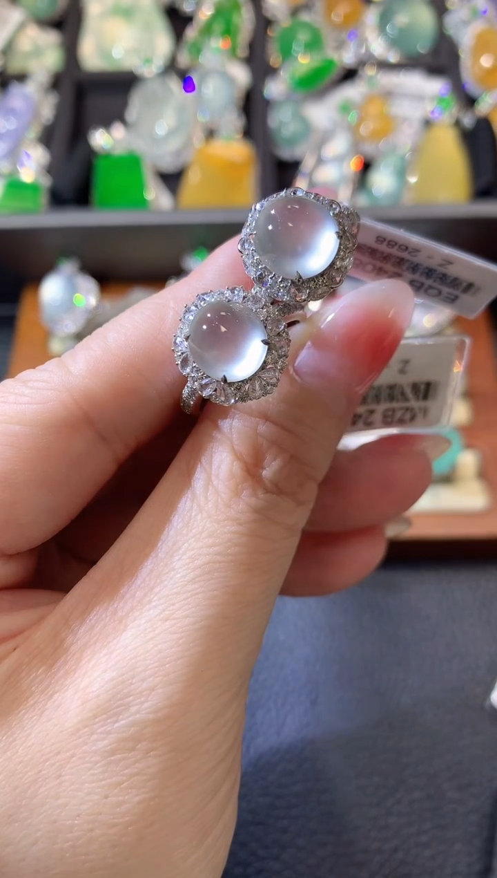 【闪购商品】翡翠戒指18K金镶嵌D53 多样性发货一件