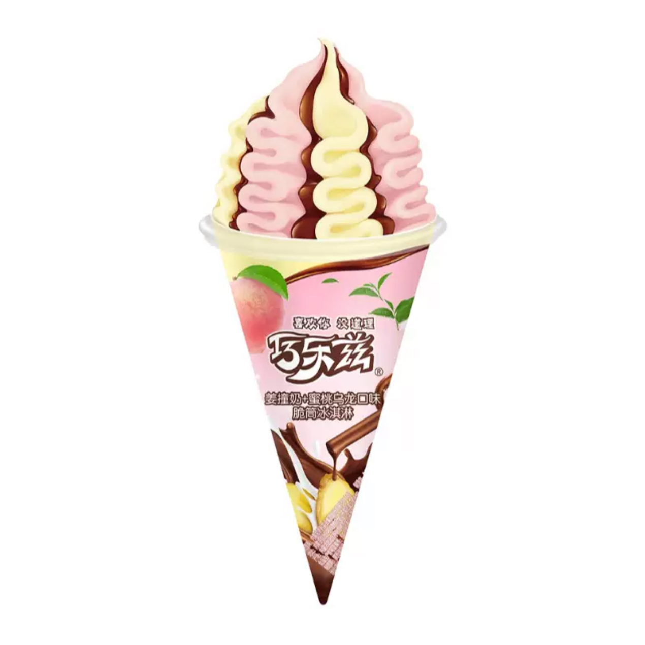 伊利大脆筒（姜撞奶+蜜桃乌龙）85g