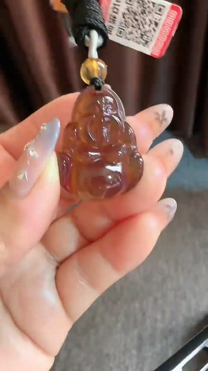 【闪购商品】琥珀颈饰未镶嵌弥勒佛#94