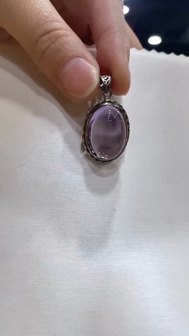 吊坠(不含链)银S925镶嵌紫晶下12