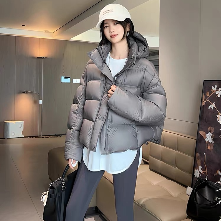 绒子含量90% 冬季时尚百搭短款连帽女装羽绒服外套033