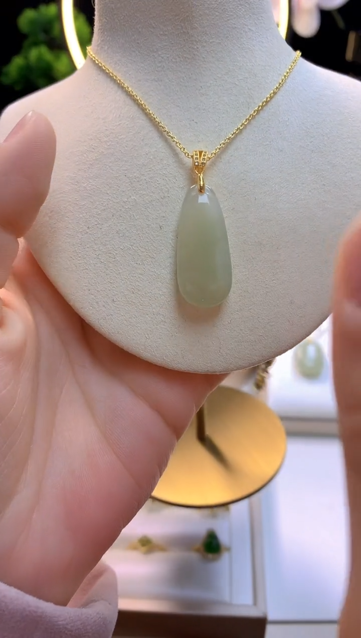 【闪购商品】和田玉吊坠银S925镀金镶嵌1多样性发货