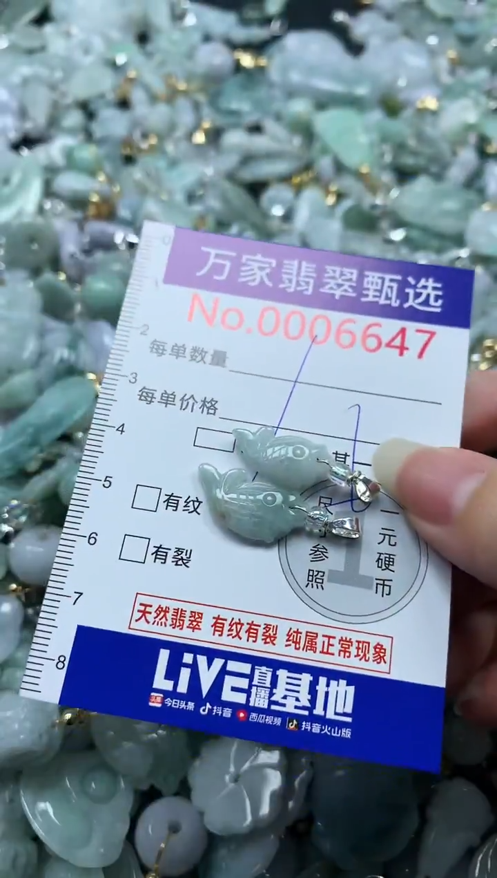 吊坠(不含链)未镶嵌翡翠6647