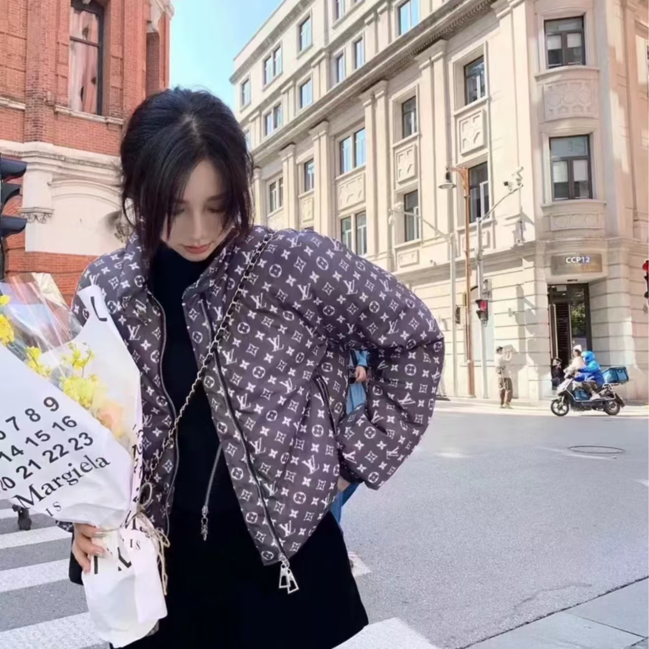 99新 LouisVuitton/路易威登 双双臻选/cf00255/LV羽绒服/38码